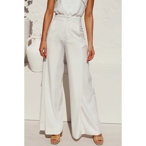 High waisted wide leg pants